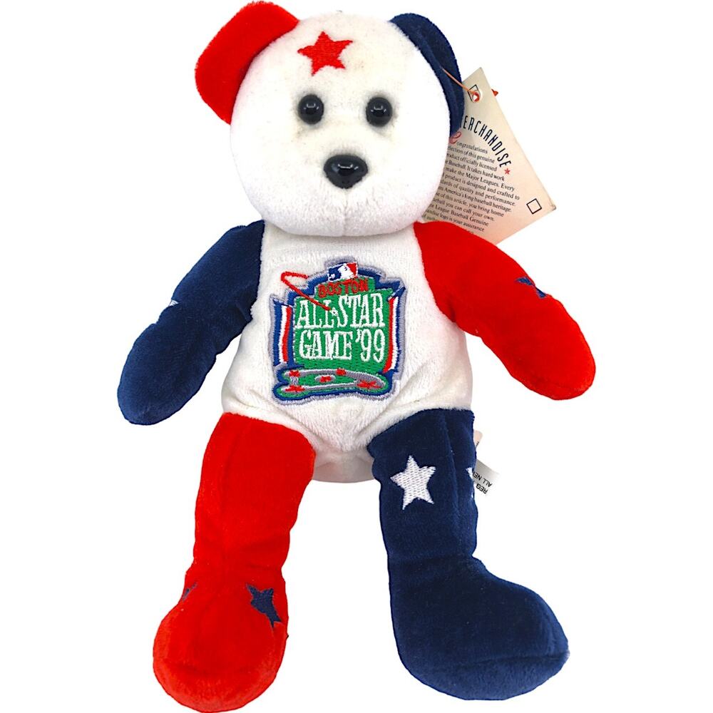 Boston All Star Game 1999 Fenway Park MLB 8" Bean Plush Team Bear *w/ Tags*